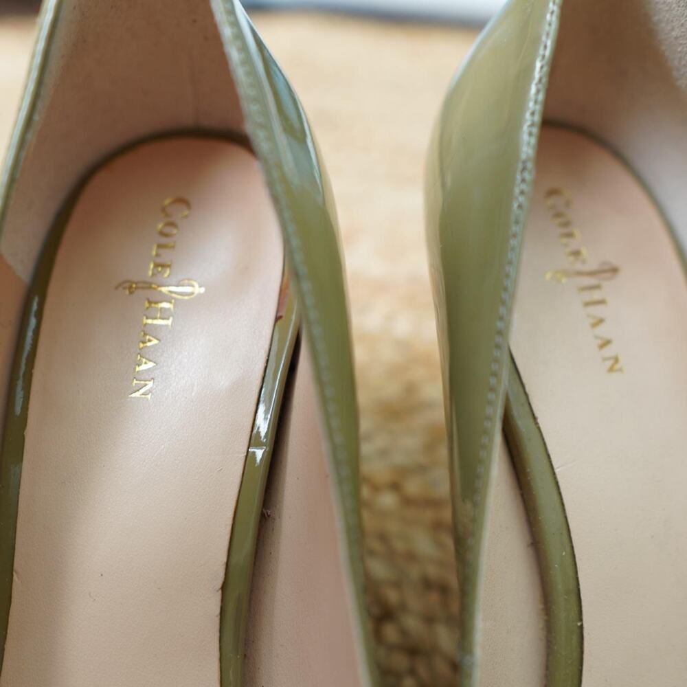 Cole Haan Nike Air Peep Toe Heels Olive 9.5B - Picture 4 of 6